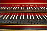 Photograph of a harpsichord's keyboard